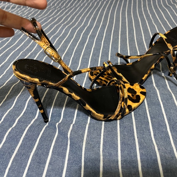 Guess Patent Leopard Print Heels - Picture 3 of 5